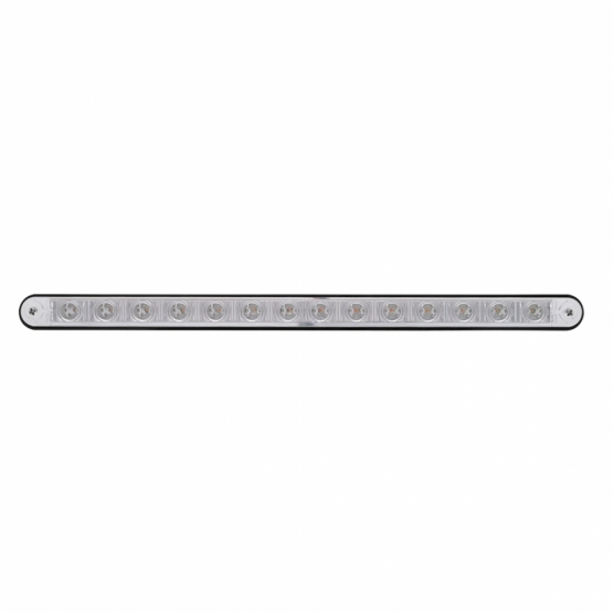 14 LED 12" Light Bar With Black Housing - Amber LED/Clear Lens - Thumbnail 2