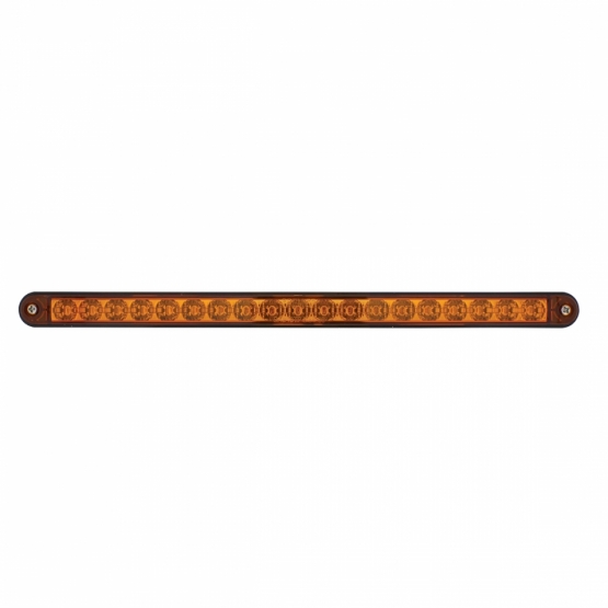 19 LED 12" Reflector Light Bar With Black Housing - Amber LED/Amber Lens - Thumbnail 2