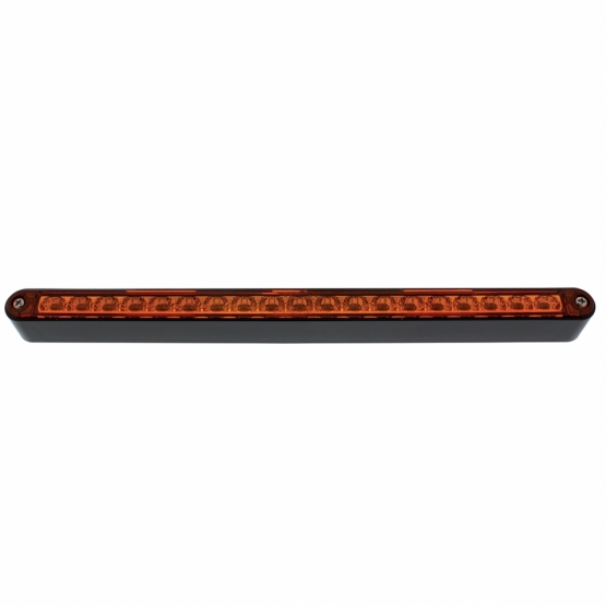 19 LED 12" Reflector Light Bar With Black Housing - Amber LED/Amber Lens - Thumbnail 3