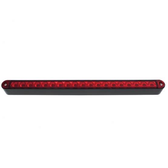 19 LED 12" Reflector Light Bar With Black Housing - Red LED/Red Lens - Thumbnail 3