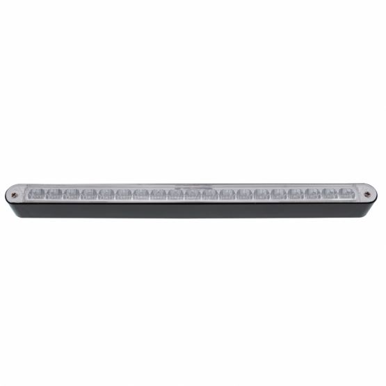 19 LED 12" Reflector Light Bar With Black Housing - Red LED/Clear Lens - Thumbnail 3