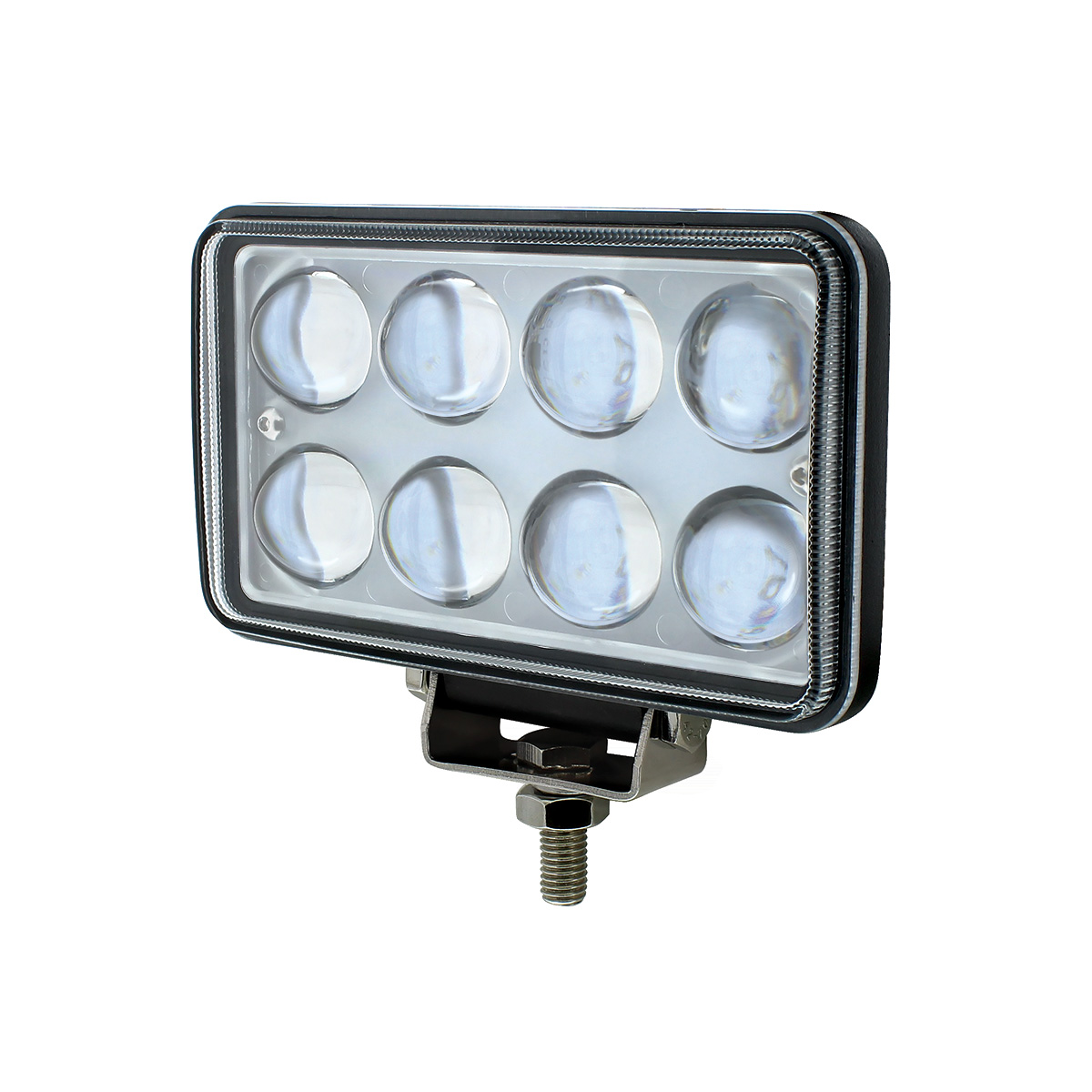 8 High Power LED Rectangular Work Light With Projector Lens - Thumbnail 2