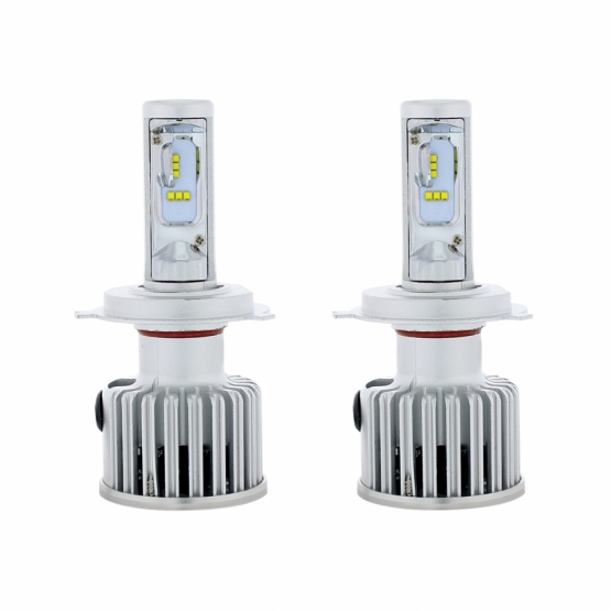High Power H4 LED Bulb With Fan (Pair)