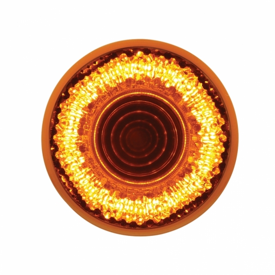 9 LED 2" Round Mirage Light (Clearance/Marker) - Amber LED/Amber Lens