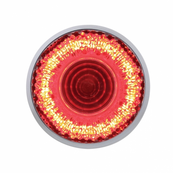 9 LED 2" Round Mirage Light (Clearance/Marker) - Red LED/Clear Lens