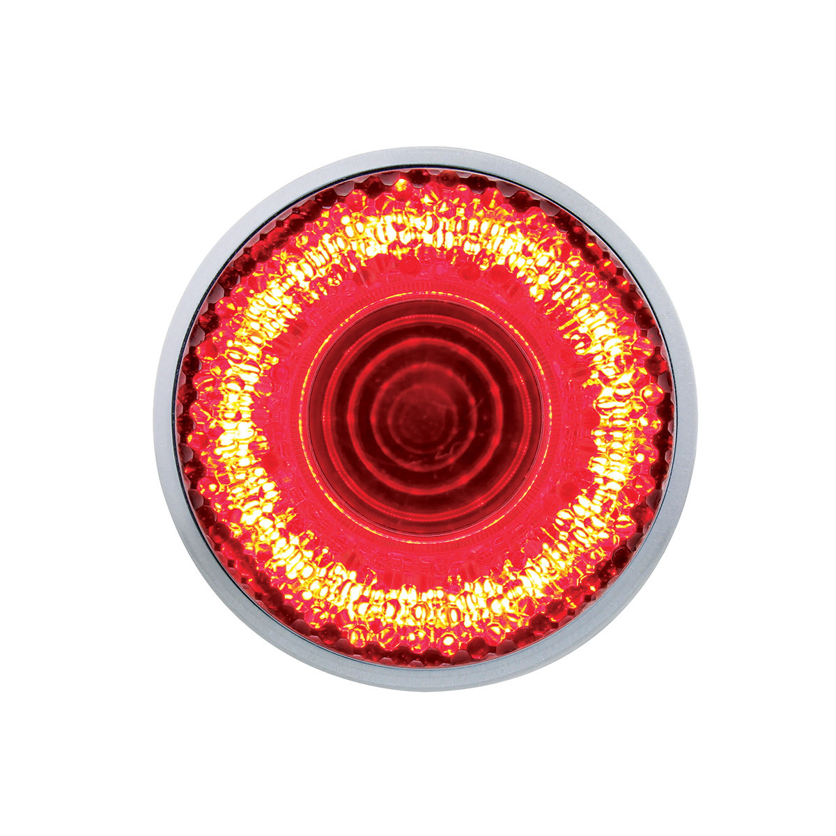 9 LED 2" Round Mirage Light (Clearance/Marker) - Red Led/Clear Lens (Bulk) - Thumbnail 7