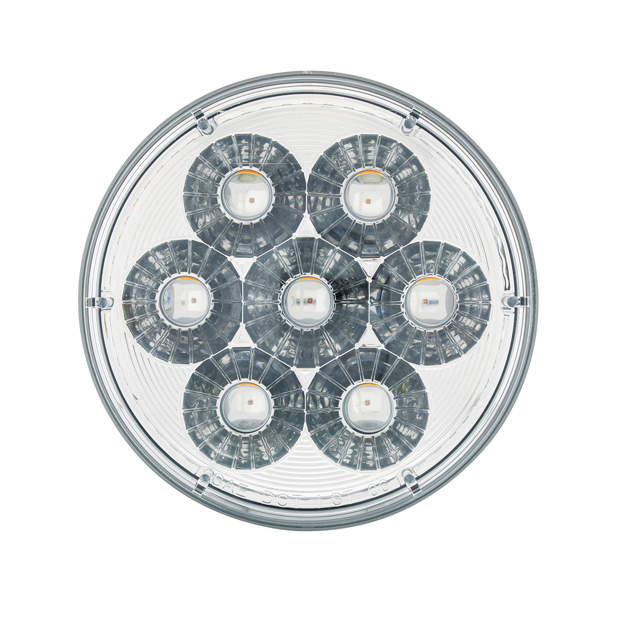 14 LED 4" Round Double Fury Light (Stop, Turn & Tail) - Red & Amber LED/ Clear Lens - Thumbnail 4