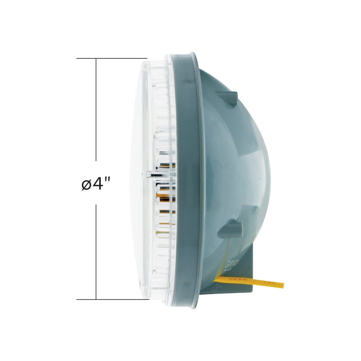 14 LED 4" Round Double Fury Light (Stop, Turn & Tail) - Red & Amber LED/ Clear Lens - Thumbnail 9