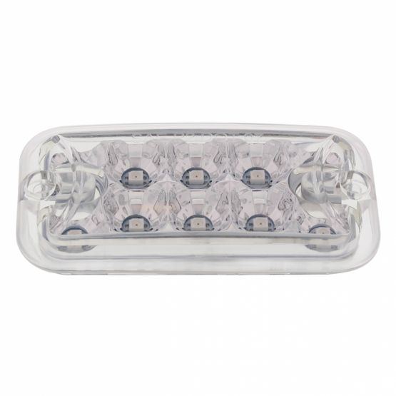 10 LED Dual Function Reflector Rectangular Light - Amber LED/Clear Lens (Bulk) - Thumbnail 3