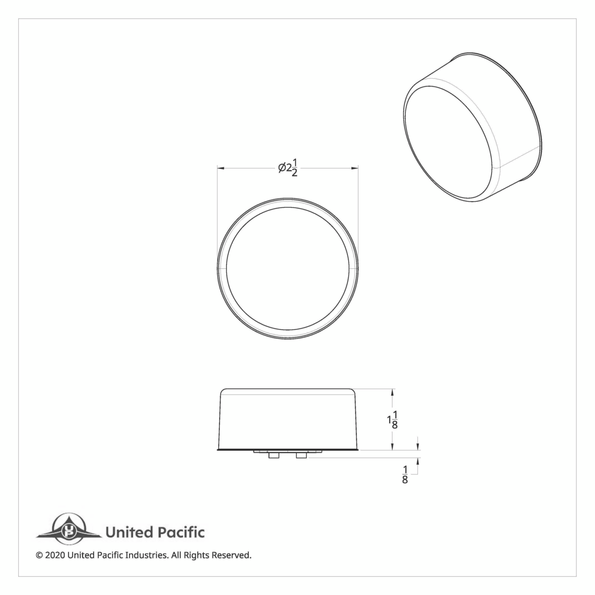 12 LED 2.5" Mirage Light (Clearance/Marker) - Amber LED/Amber Lens - Thumbnail 12
