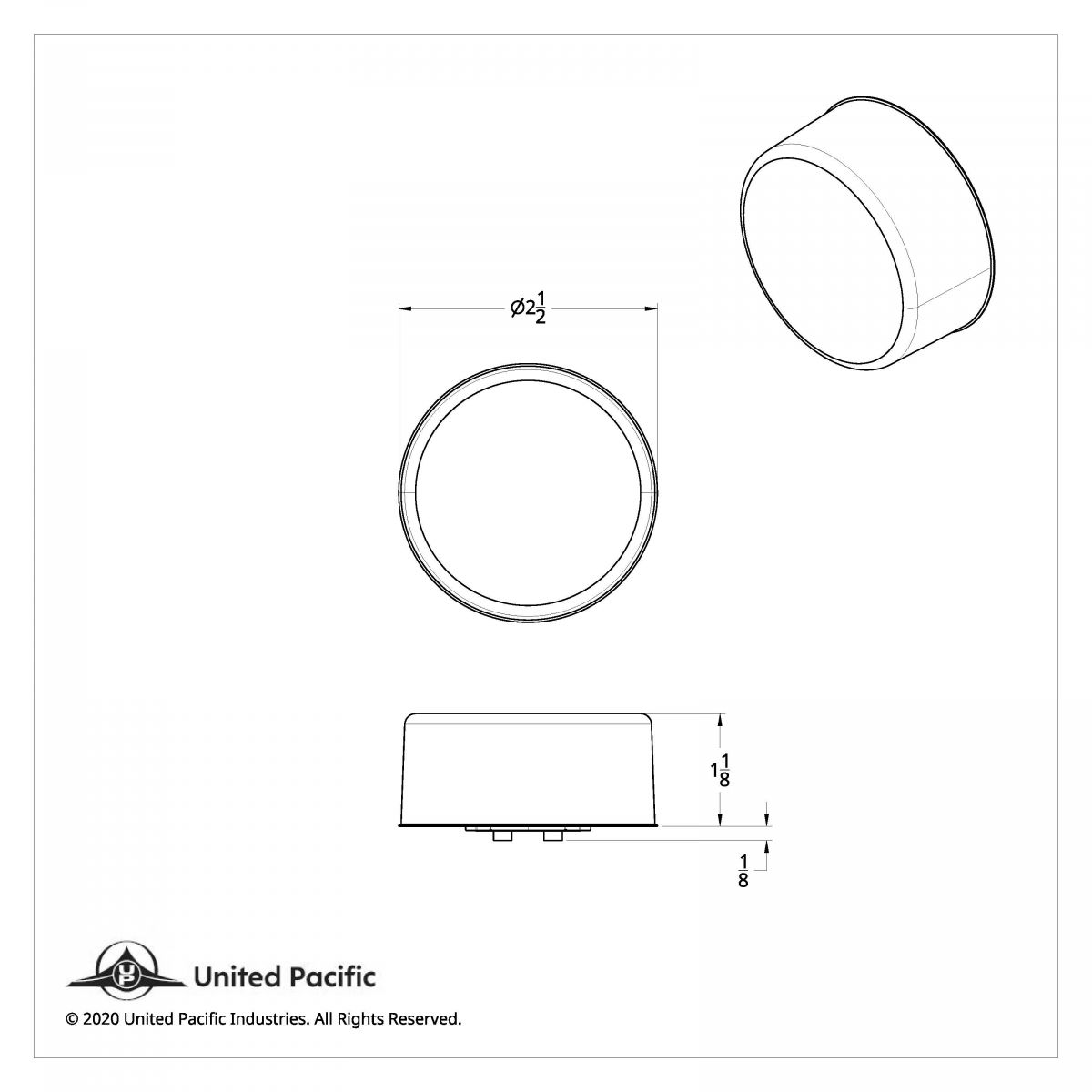 12 LED 2.5" Mirage Light (Clearance/Marker) - Amber LED/Clear Lens - Thumbnail 8