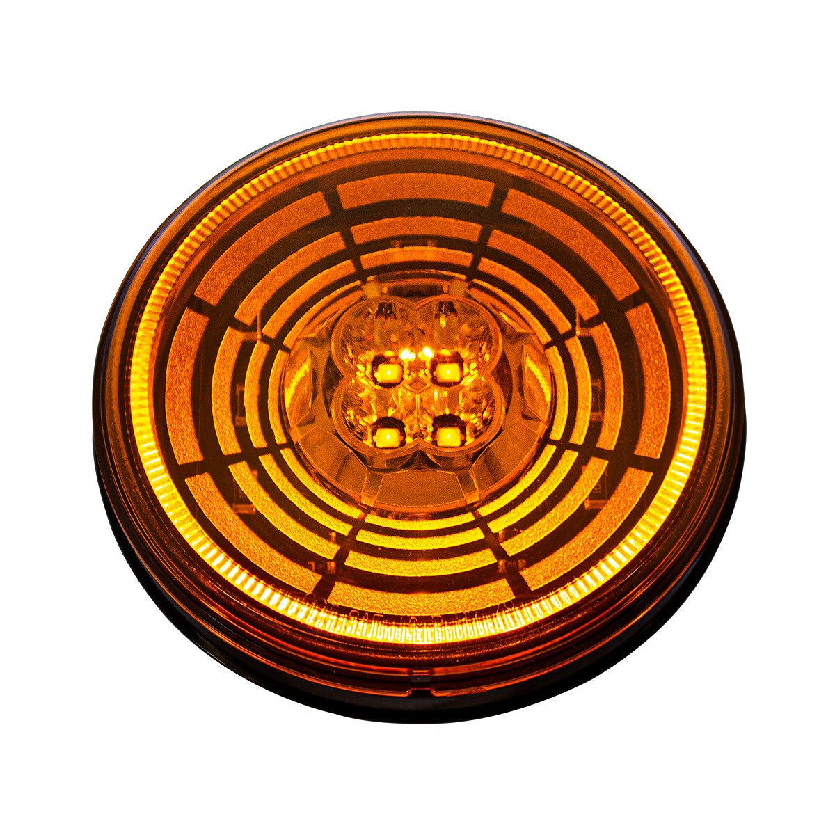 13 LED 4" Round Abyss Light (Turn Signal) - Amber LED/Amber Lens - Thumbnail 3
