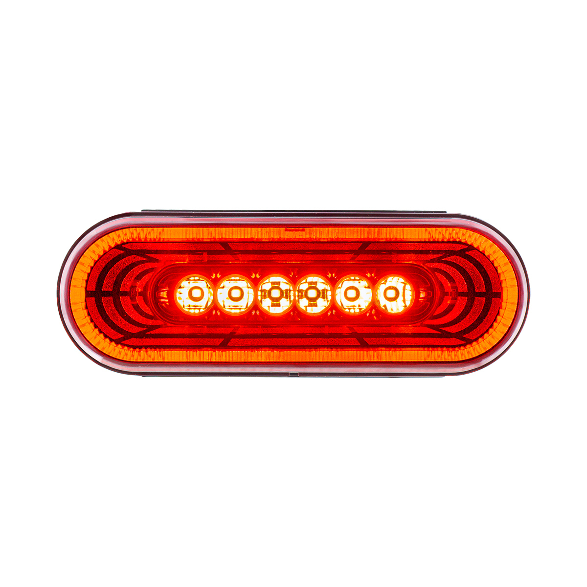 22 LED 6" Oval Abyss Light (Stop, Turn & Tail) - Red LED/Red Lens - Thumbnail 7