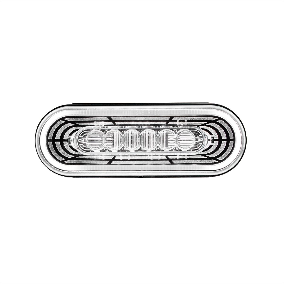 22 LED 6" Oval Abyss Light (Back-Up) - White LED/Clear Lens