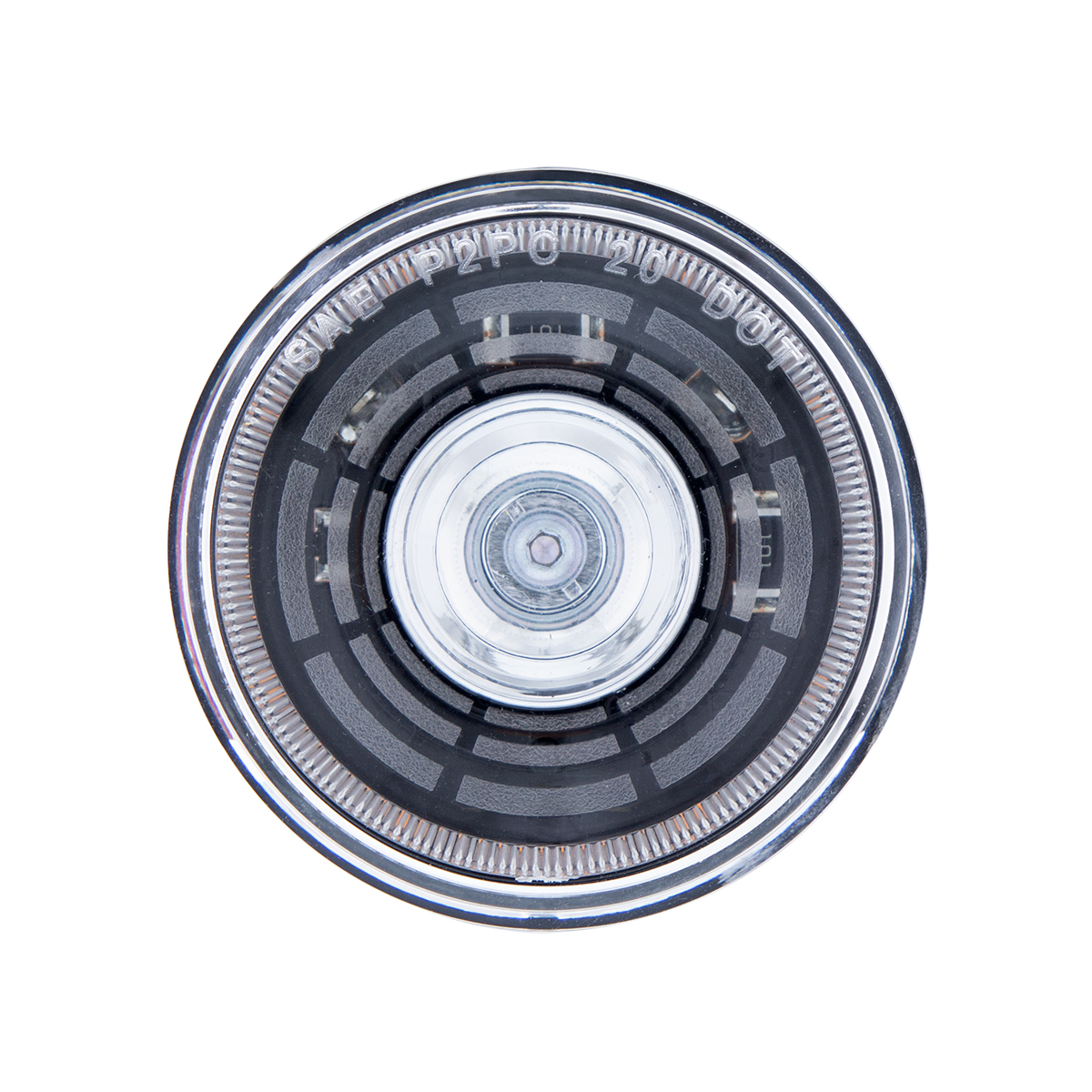 4 LED 2" Round Abyss Light (Clearance/Marker) - Amber LED/Clear Lens - Thumbnail 2