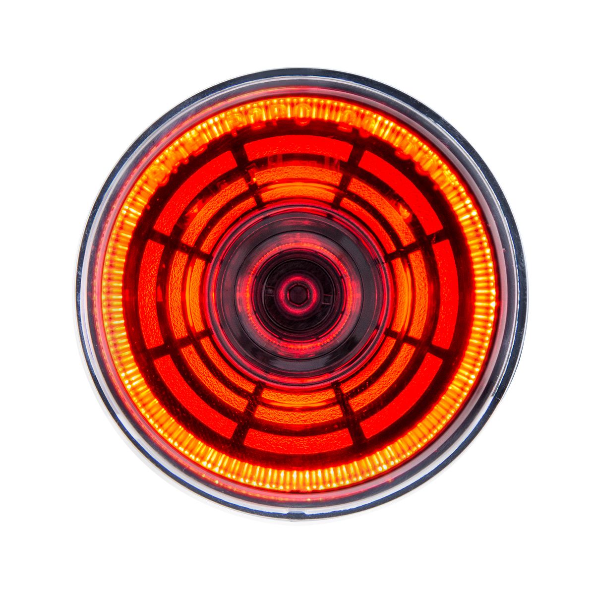 4 LED 2" Round Abyss Light (Clearance/Marker) - Red LED/Clear Lens