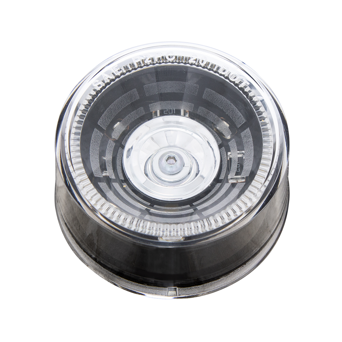 4 LED 2" Round Abyss Light (Clearance/Marker) - White LED/Clear Lens - Thumbnail 4