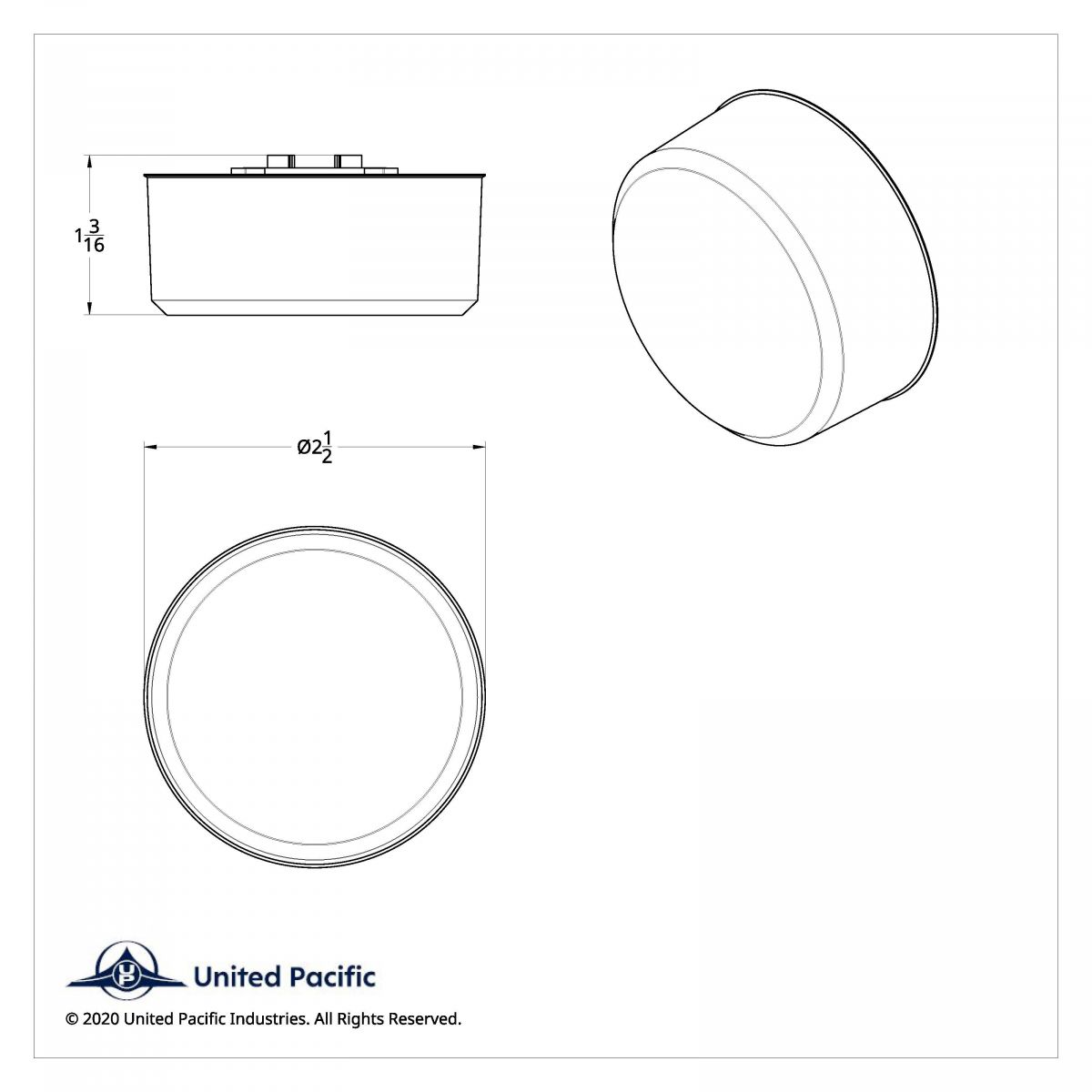 4 LED 2.5" Round Abyss Light (Clearance/Marker) - Amber LED/Amber Lens - Thumbnail 7