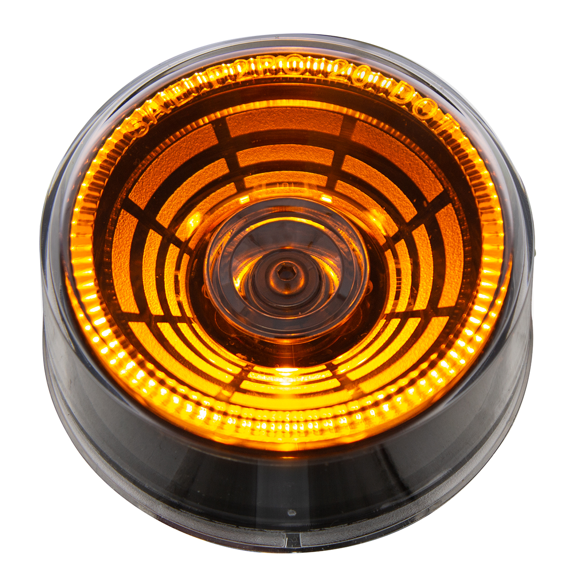 4 LED 2.5" Round Abyss Light (Clearance/Marker) - Amber LED/Clear Lens - Thumbnail 3