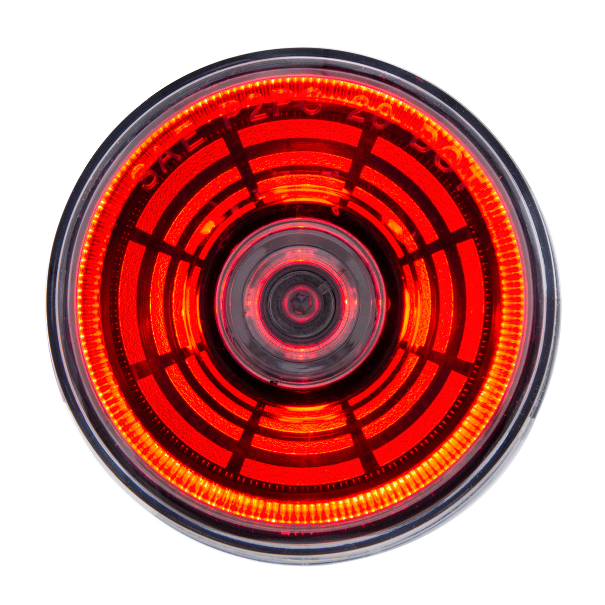 4 LED 2.5" Round Abyss Light (Clearance/Marker) - Red LED/Clear Lens - Thumbnail 8