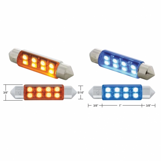 8 SMD High Power Micro LED 211-2 Dome Light Bulb - White (2-Pack) - Thumbnail 4