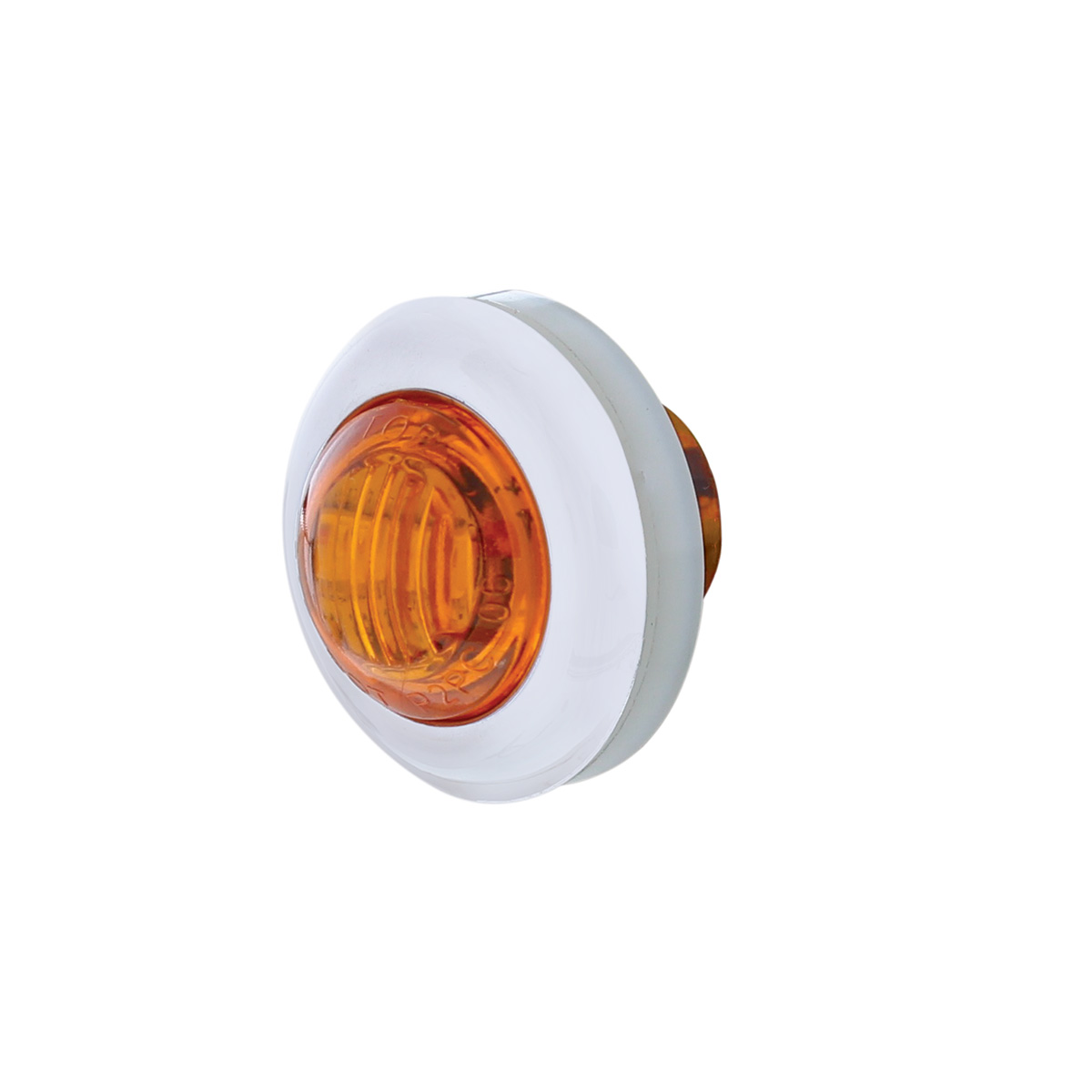 3 LED Dual Function 3/4" Mini Auxiliary/Utility Light With Bezel & Washer - Amber LED/Amber Lens - Thumbnail 3