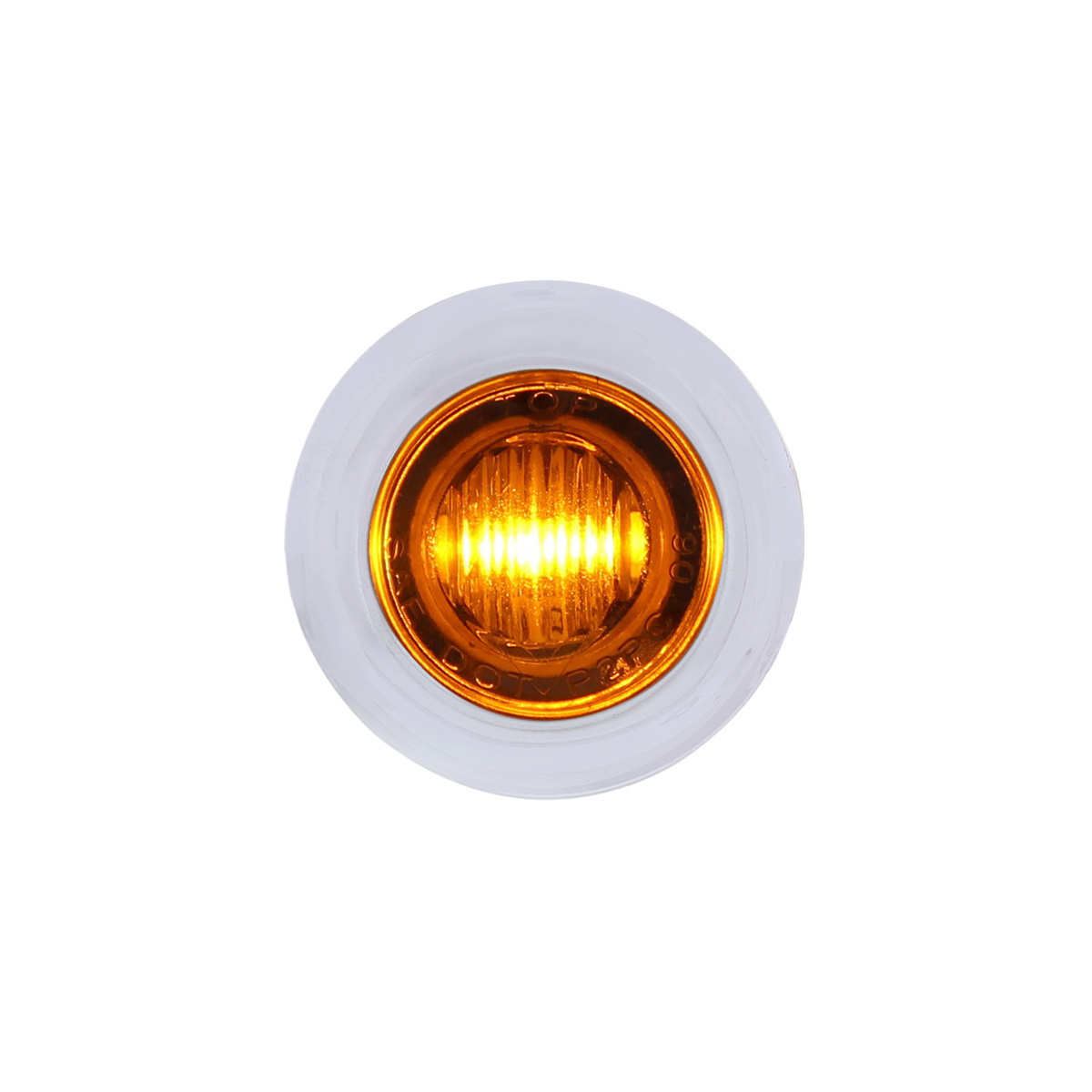 3 LED Dual Function 3/4" Mini Auxiliary/Utility Light With Bezel & Washer - Amber LED/Amber Lens - Thumbnail 6