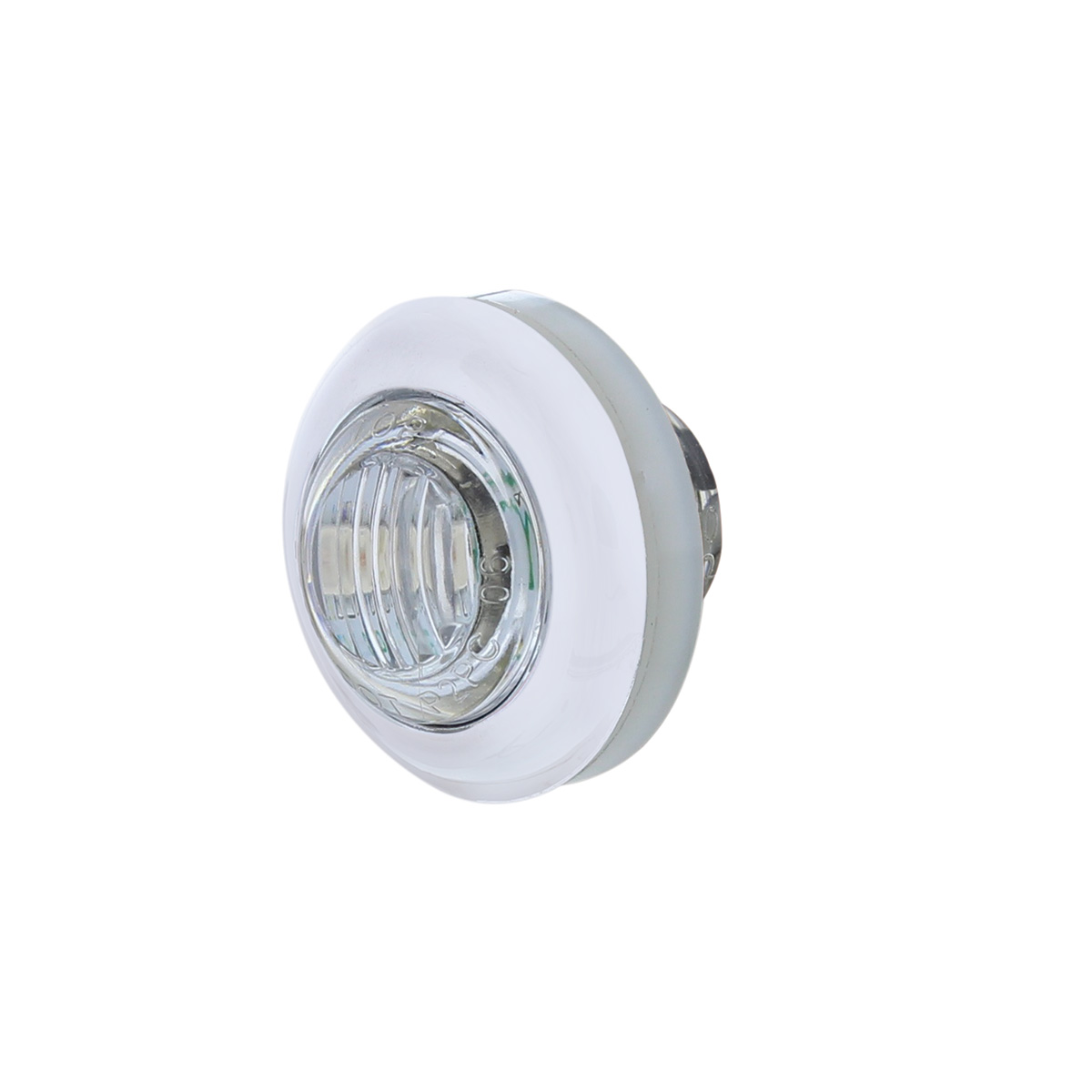 3 LED Dual Function 3/4" Mini Auxiliary/Utility Light With Bezel & Washer - Red LED/Clear Lens - Thumbnail 3