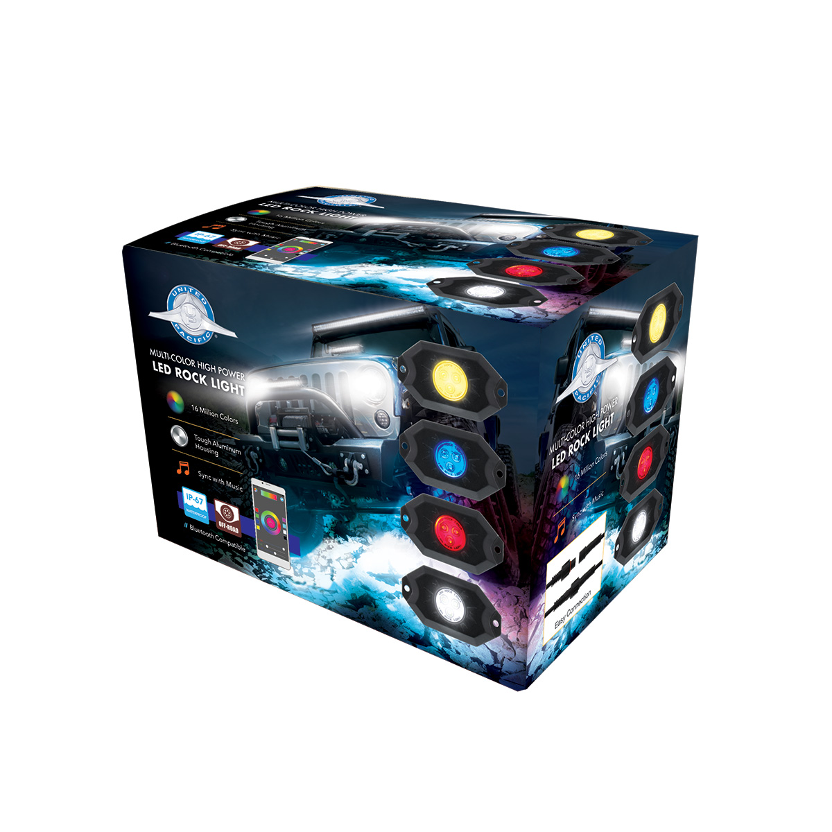 RGB Multi-Color 500 Lumen LED Rock Light 4-Piece Kit - Thumbnail 7