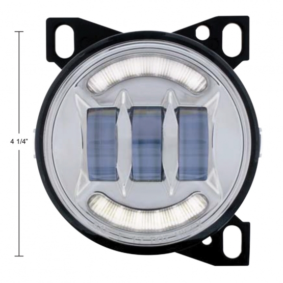 18 LED Fog Light With LED Light Bar For Peterbilt 579 (2012-2021) & Kenworth T660 (2007-2017)-Chrome - Thumbnail 8