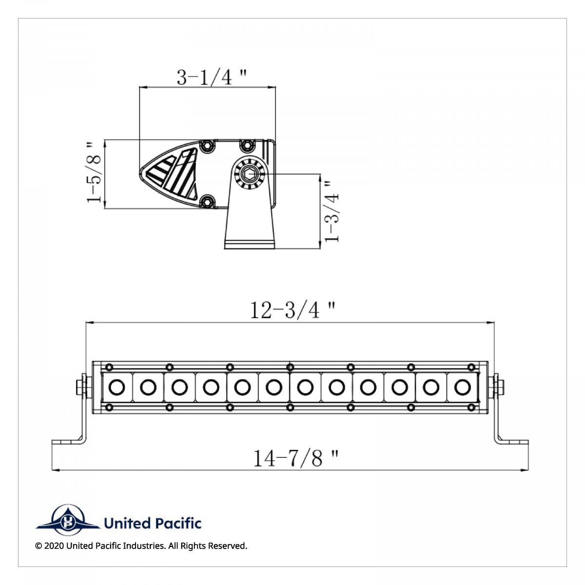 12 High Power CREE LED Single Row 12.5" Light Bar - Spot & Flood - Thumbnail 4