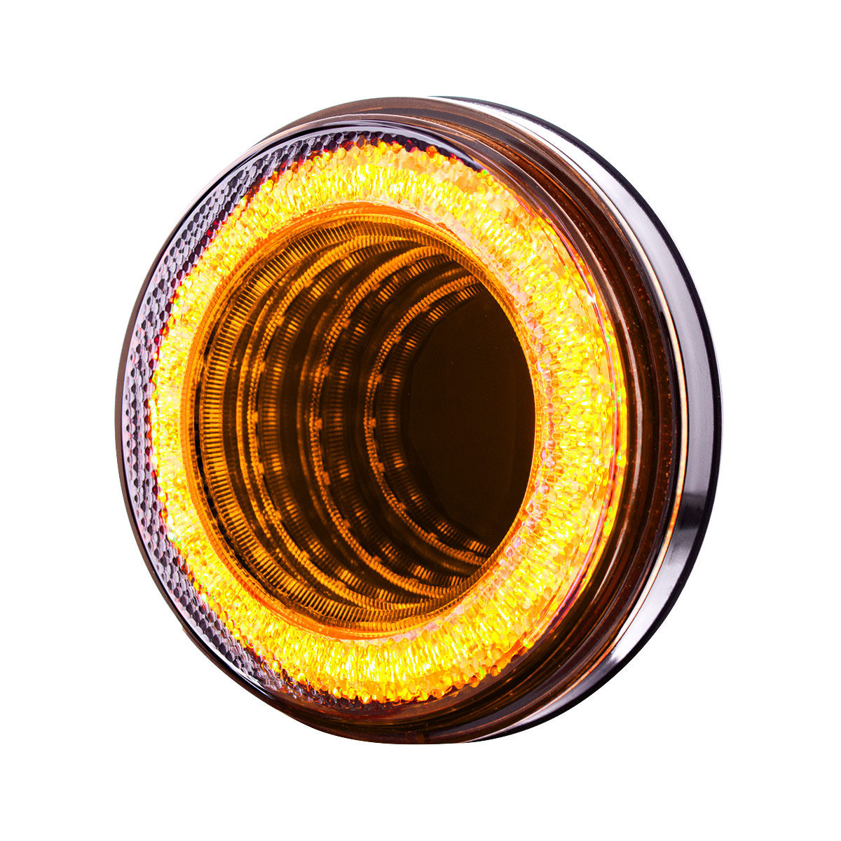 24 LED 4" Mirage Light (Turn Signal) - Amber LED/Clear Lens - Thumbnail 3