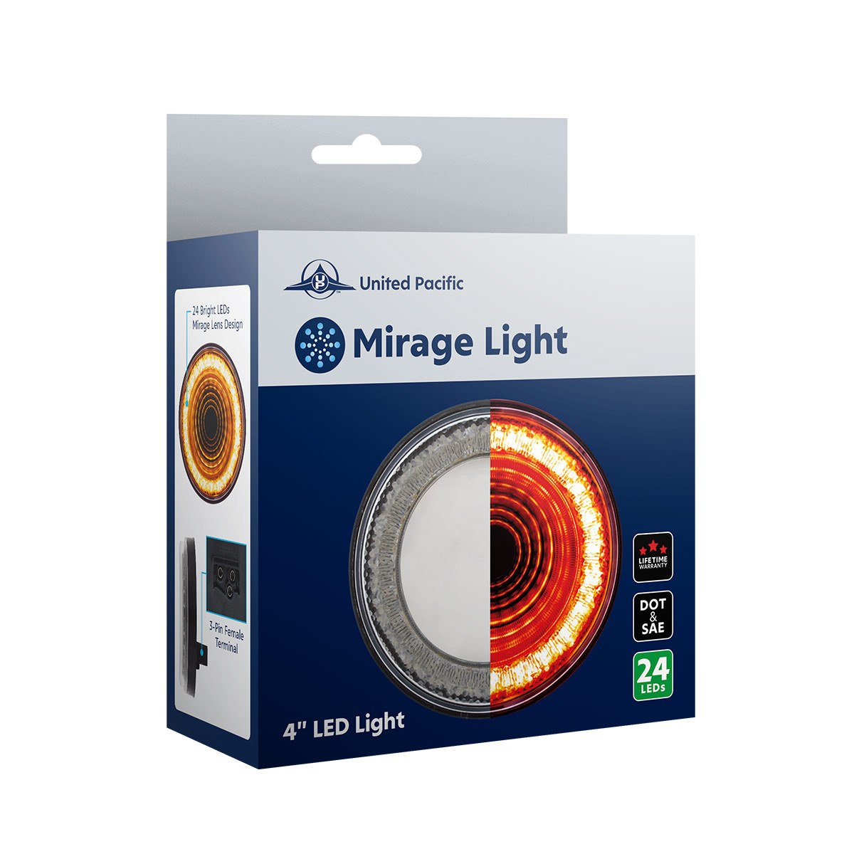 24 LED 4" Mirage Light (Turn Signal) - Amber LED/Clear Lens - Thumbnail 8