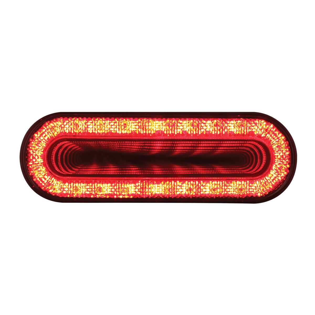 24 LED 6" Oval Mirage Light (Stop, Turn & Tail) - Red LED/Clear Lens