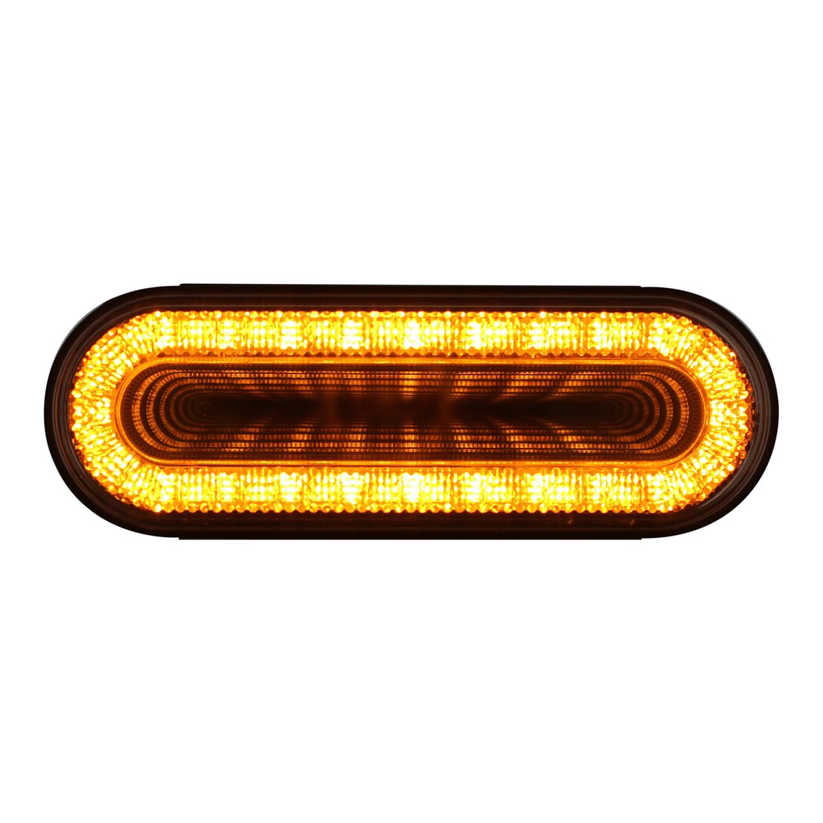 24 LED 6" Oval Mirage Light (Turn Signal) - Amber LED/Clear Lens