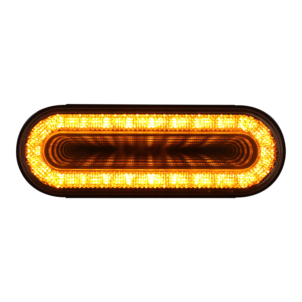 24 LED 6" Oval Mirage Light (Turn Signal) - Amber LED/Clear Lens - Thumbnail 5