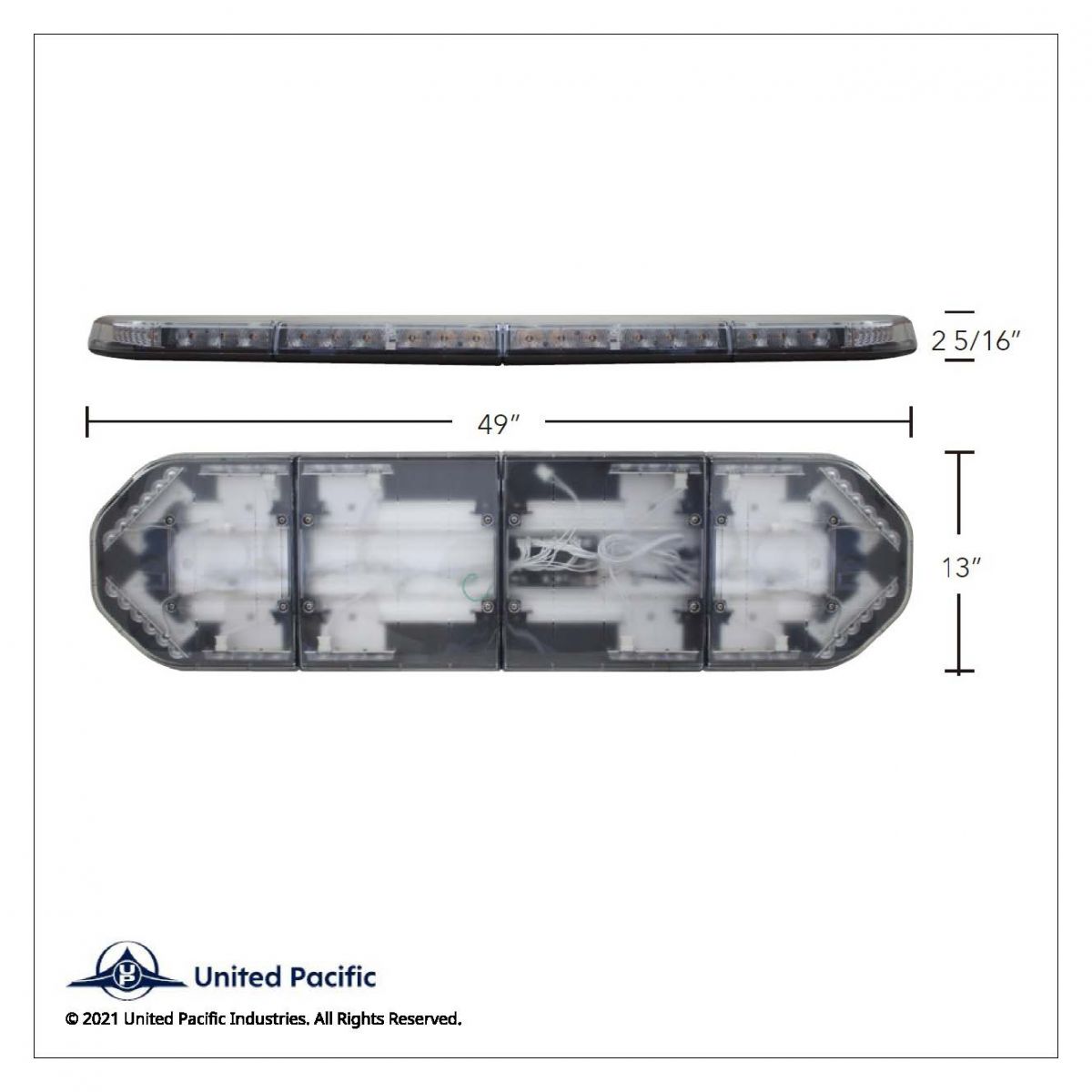 12 LED 49" High Power LED Warning Light Bar - Thumbnail 4