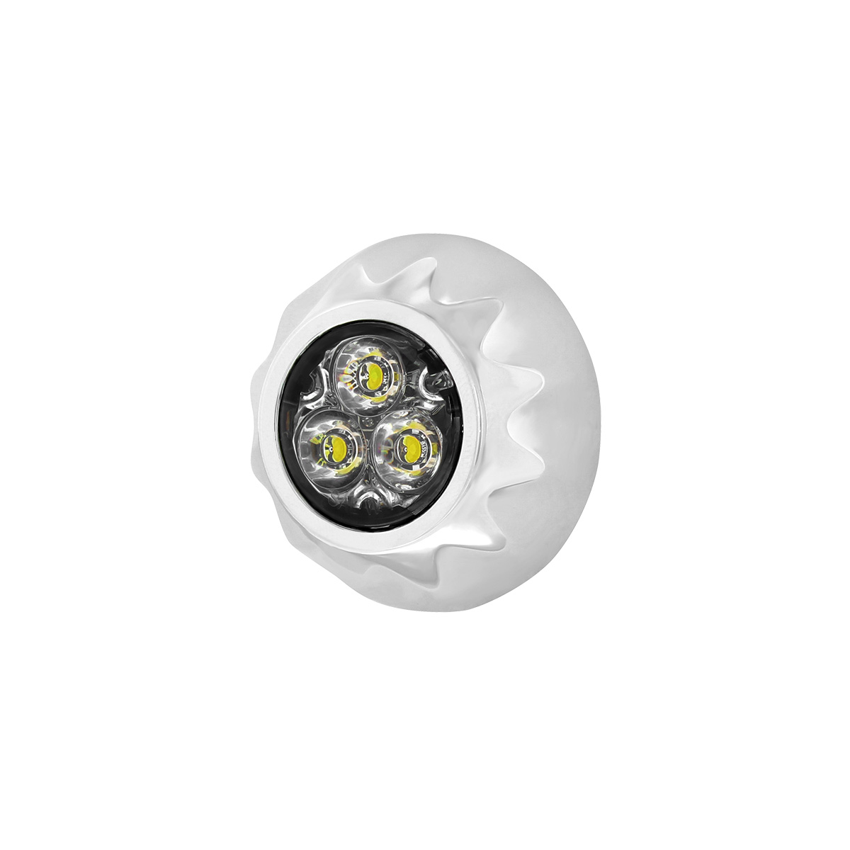 3 High Power LED 3/4" Mini Warning Light - White LED (Bulk) - Thumbnail 3