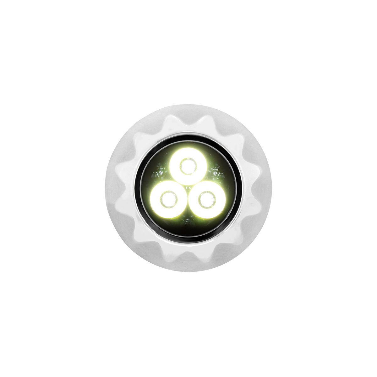 3 High Power LED 3/4" Mini Warning Light - White LED (Bulk) - Thumbnail 6