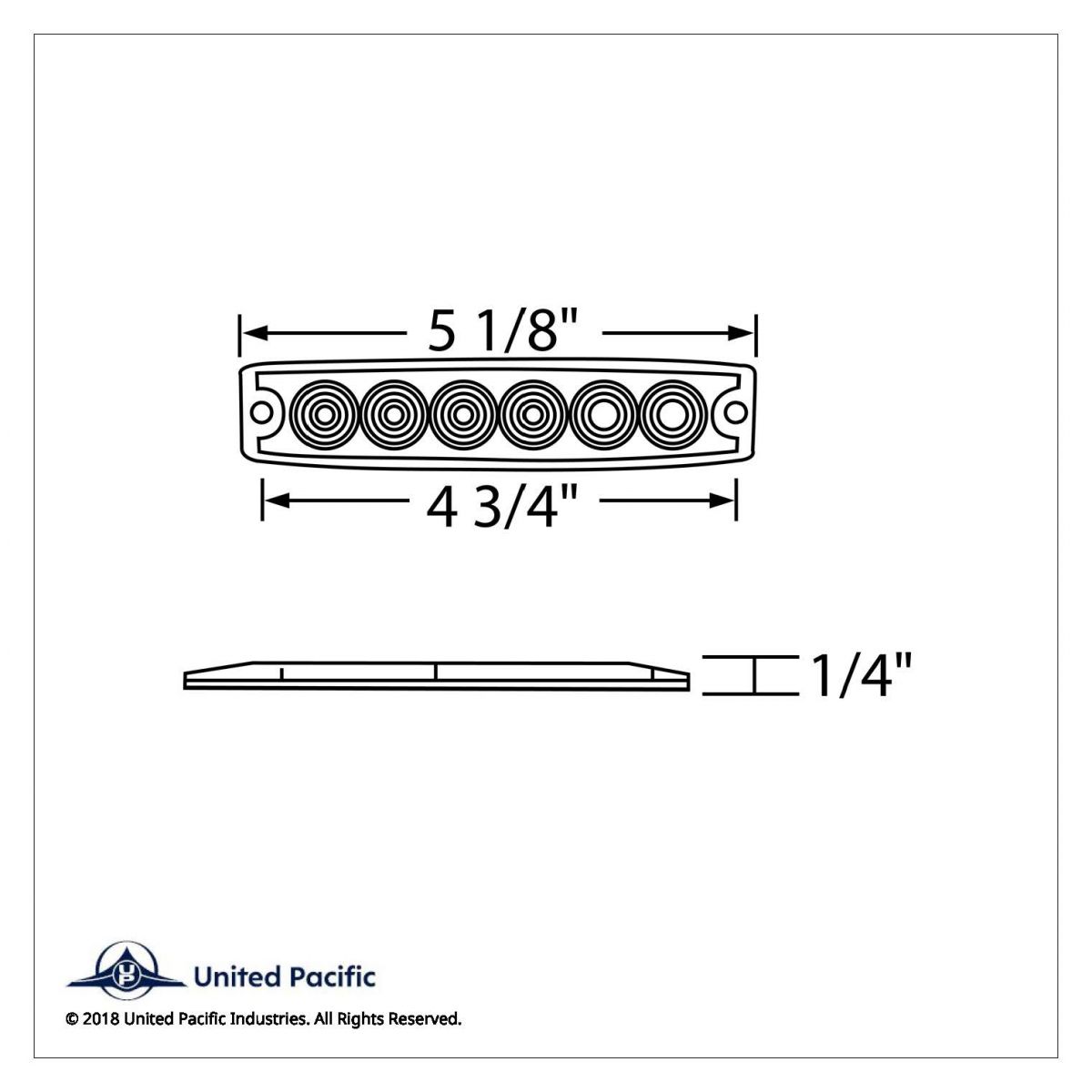 6 High Power LED Super Thin Warning Light - White LED/Clear Lens (Bulk) - Thumbnail 5