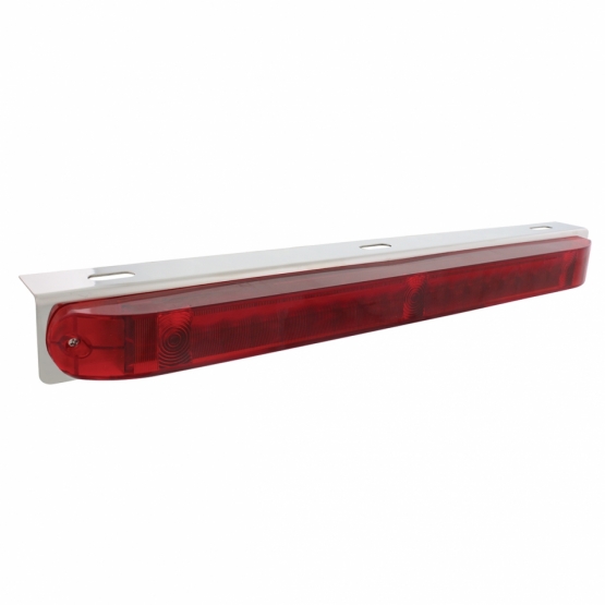Stainless Light Bracket With 19 LED 17" Light Bar - Red LED/Red Lens