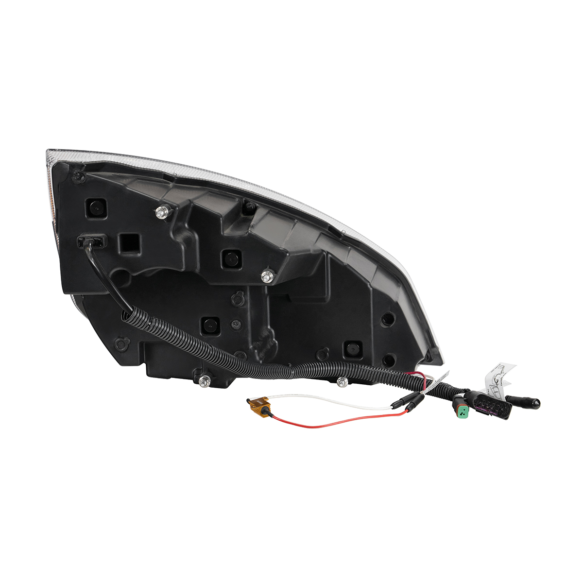 Black Quad-LED Headlight With LED DRL & Seq. Signal For 2018-2024 Freightliner Cascadia - Driver - Thumbnail 5