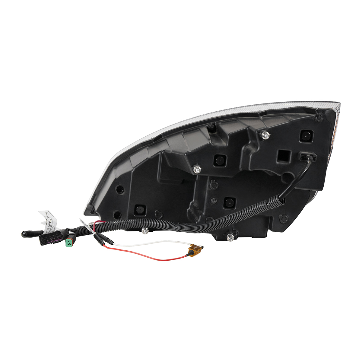 Black Quad-LED Headlight With LED DRL & Seq. Signal For 2018-2024 Freightliner Cascadia - Passenger - Thumbnail 5