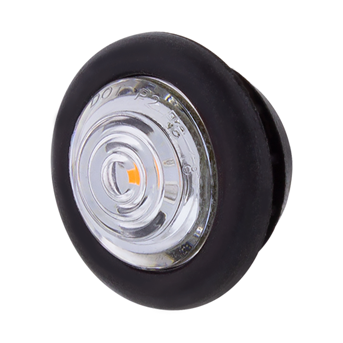 1 LED 3/4" Mini Clearance Light Amber LED With Clear Lens With Rubber Grommet (Bulk) - Thumbnail 3