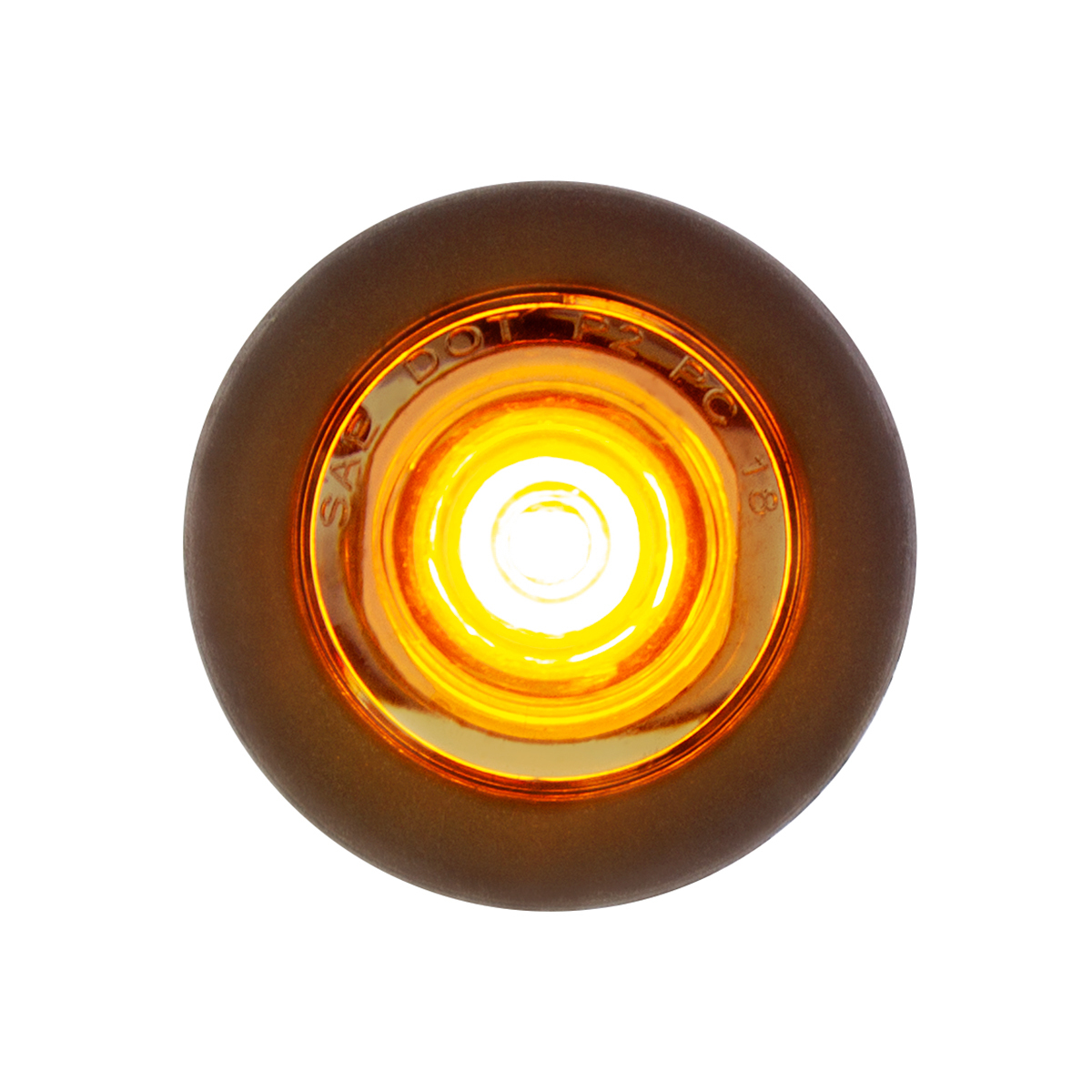 1 LED 3/4" Mini Clearance Light Amber LED With Clear Lens With Rubber Grommet (Bulk) - Thumbnail 6