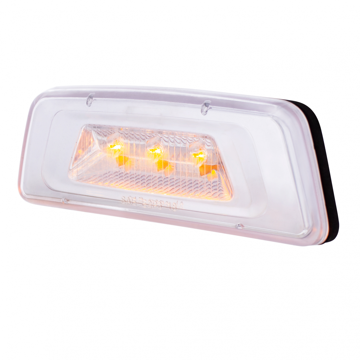 3 LED Fender Turn Signal/Parking Light For Kenworth T680/T700/T880 - Amber LED/Clear Lens - Thumbnail 3