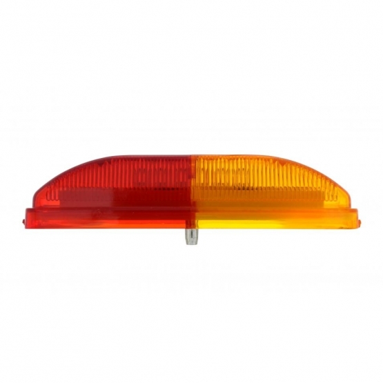 6 LED Rectangular Fender Mount Light (Clearance/Marker) With Amber & Red Lens (Bulk) - Thumbnail 4