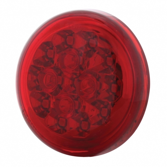 15 LED 2-3/8" Dual Function Signal Light For Harley Motorcycle - Red LED/Red Lens - Thumbnail 3