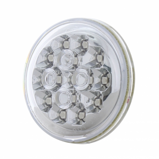 15 LED 2-3/8" Dual Function Signal Light For Harley Motorcycle - Red LED/Clear Lens - Thumbnail 3