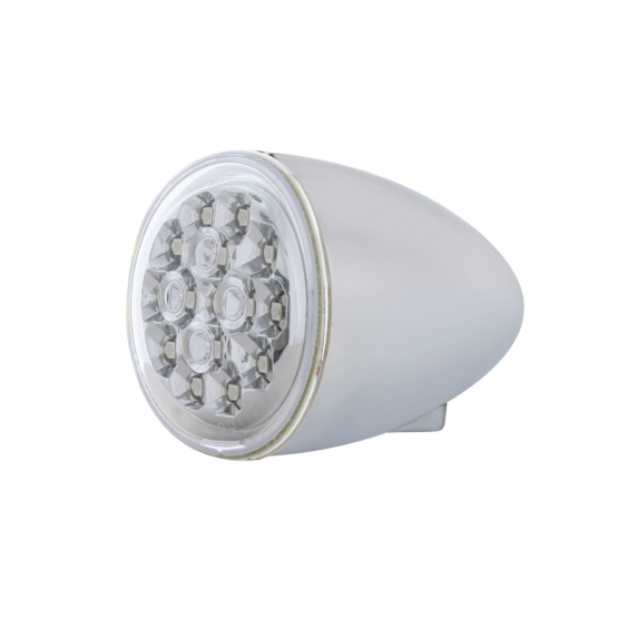 15 LED 2-3/8" Dual Function Signal Light For Harley Motorcycle - Red LED/Clear Lens - Thumbnail 5